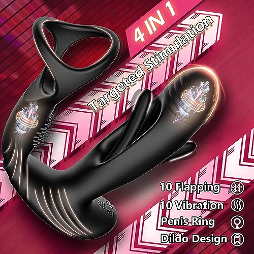 Prostate Massager with 10 Flapping & Vibration Settings