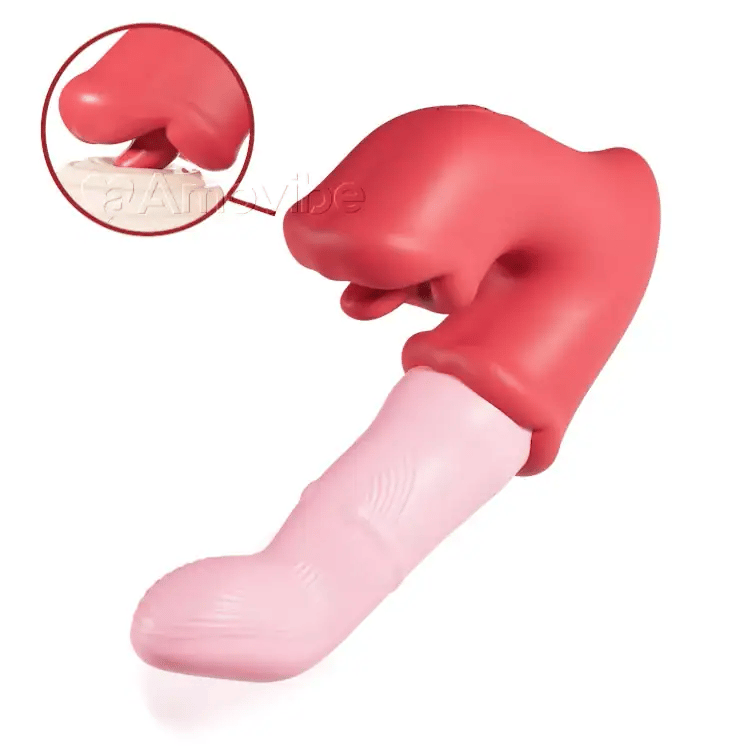 Vibratore per Punto G e Clitoride – Azione di Leccata con la Lingua, Impermeabile