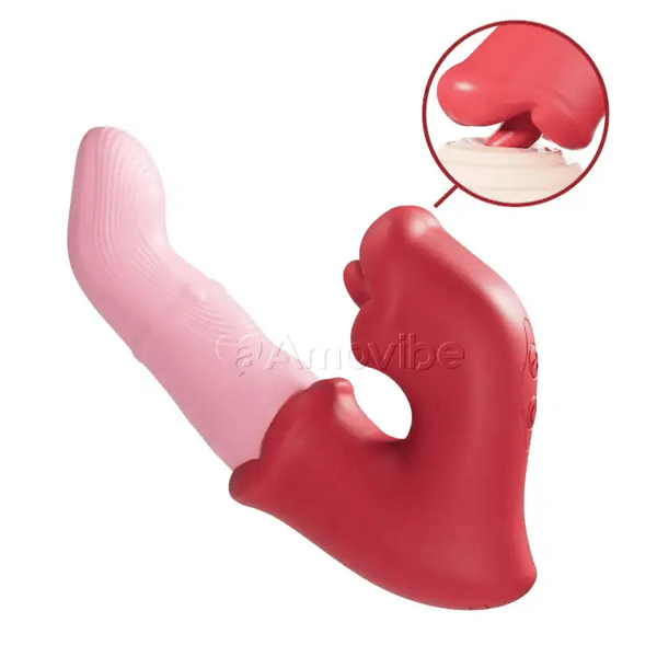 Vibratore per Punto G e Clitoride – Azione di Leccata con la Lingua, Impermeabile