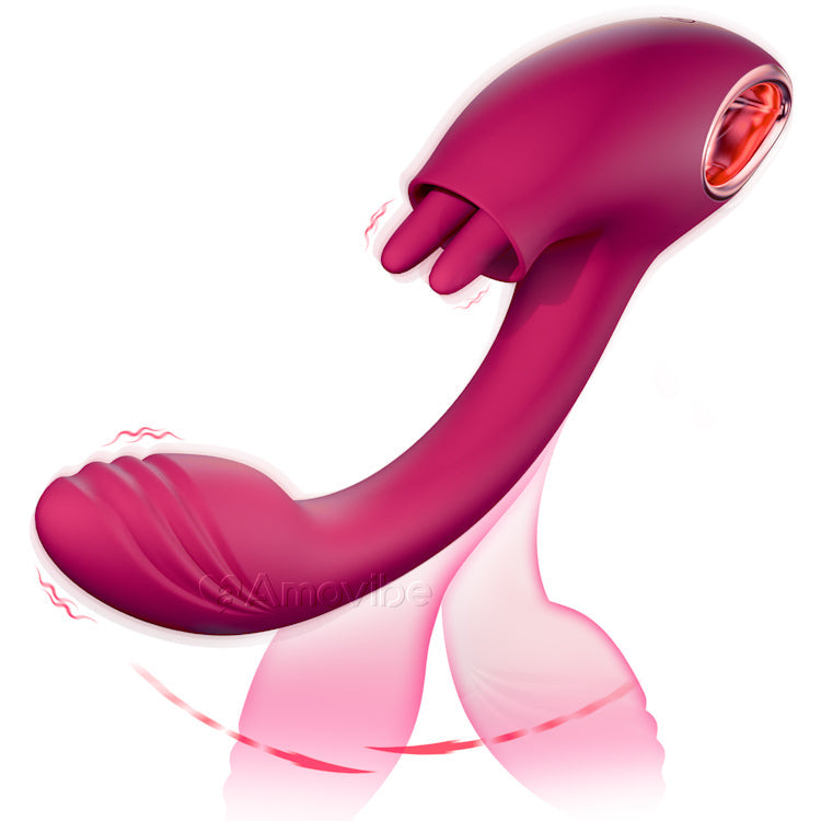 Vibratore Punto G con Funzione di Doppia Leccata