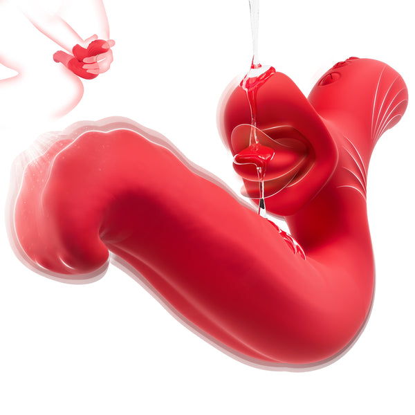 Vibratore con Lingua Rotante – 10 Modalità Intense per Gioco Clitorideo e dei Capezzoli