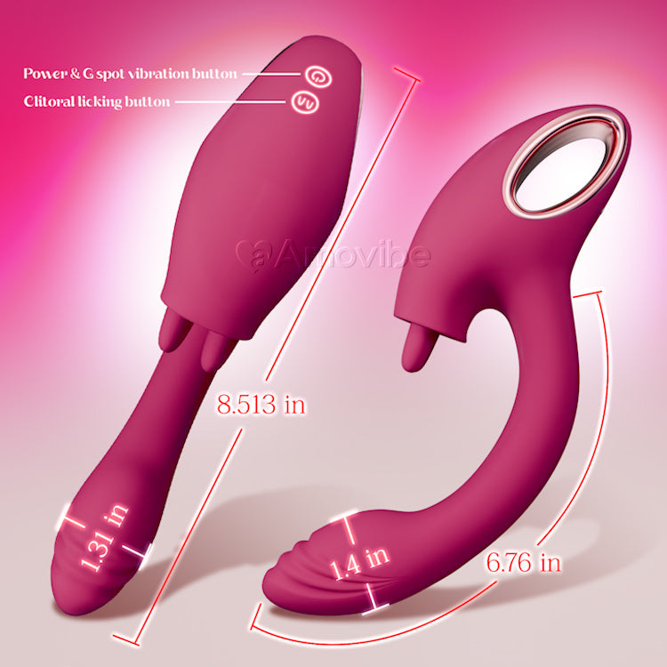 Vibratore Punto G con Funzione di Doppia Leccata
