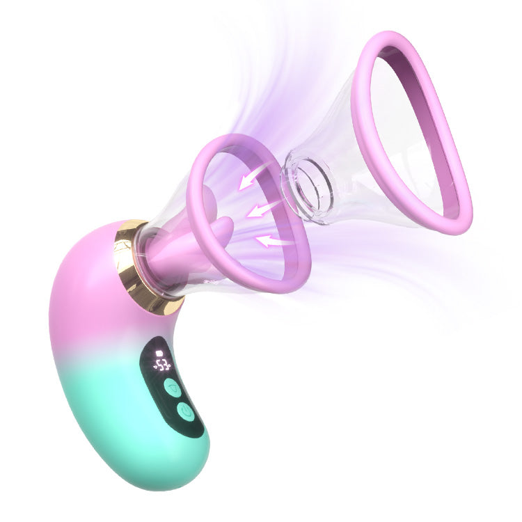 Vibratore 5-in-1 con Succhiamento, Leccamento e Controllo LCD