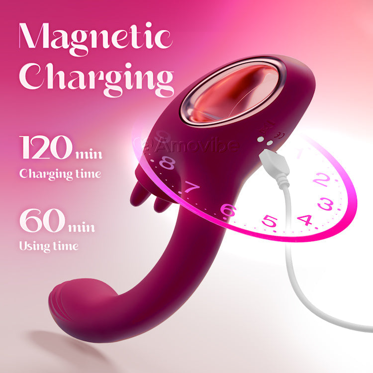 Vibratore Punto G con Funzione di Doppia Leccata