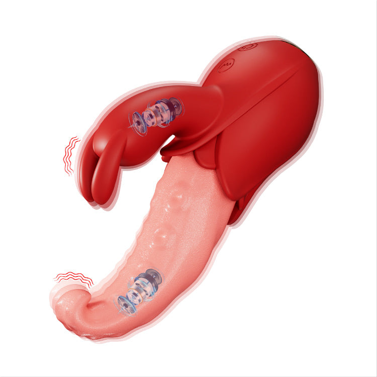 Vibratore per lingua 10 modalità, doppia stimolazione, silenzioso come un sussurro