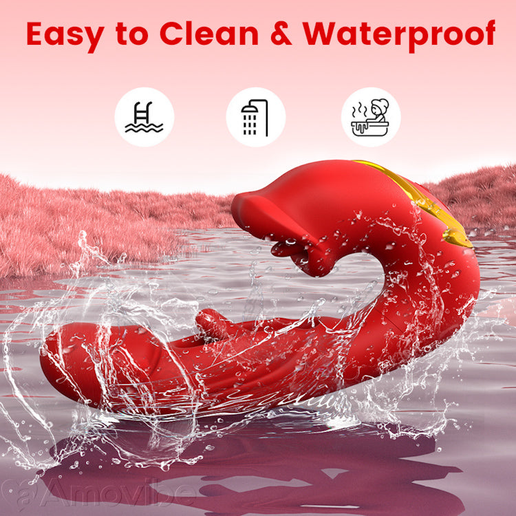 Vibratore Clitorideo con Bocca che Bacia e Vibrazione