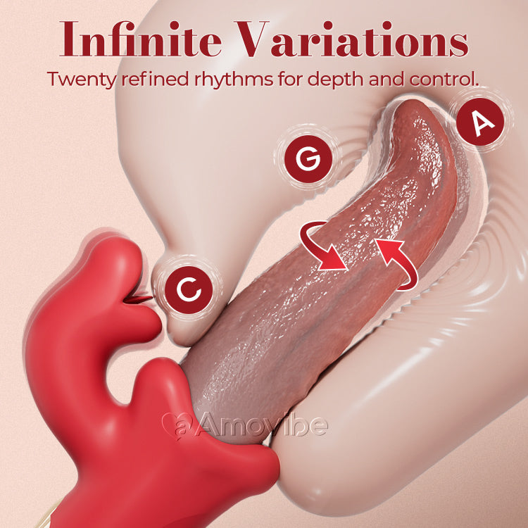Vibratore a Lingua Oscillante – Stimolazione Solleticante e Ondeggiante