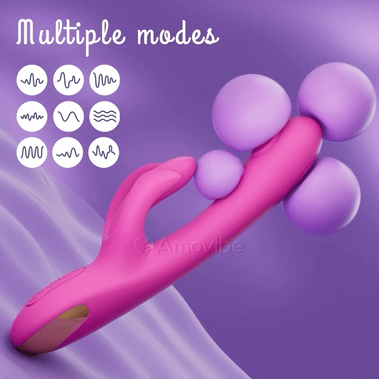 Vibratore con Tapping del Punto G e Massaggio Clitorideo & Vibrazione
