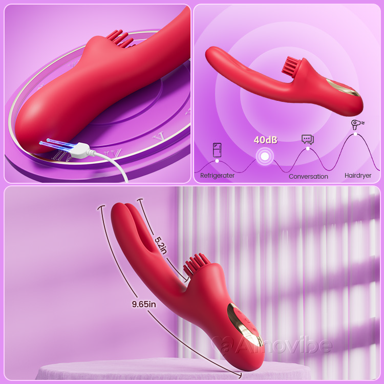 Vibratore Rabbit Sensuale "Come-Hither" con Vibrazione Solleticante