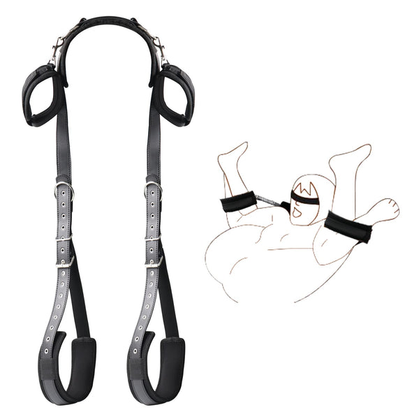 BDSM Bondage Set – Set Completo con Manette, Fasce per Cosce e Supporto per Collo