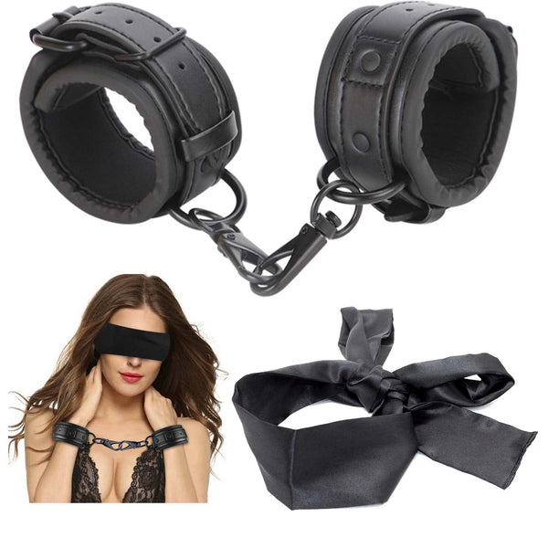 Set Bondage BDSM Sensuale – Maschera per Occhi Morbida e Manette Sicure per Coppie