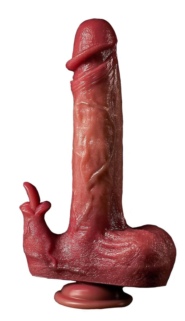 Dildo Bocca Dual-Vibe Realistico - Ricaricabile USB e Funzionamento Silenzioso